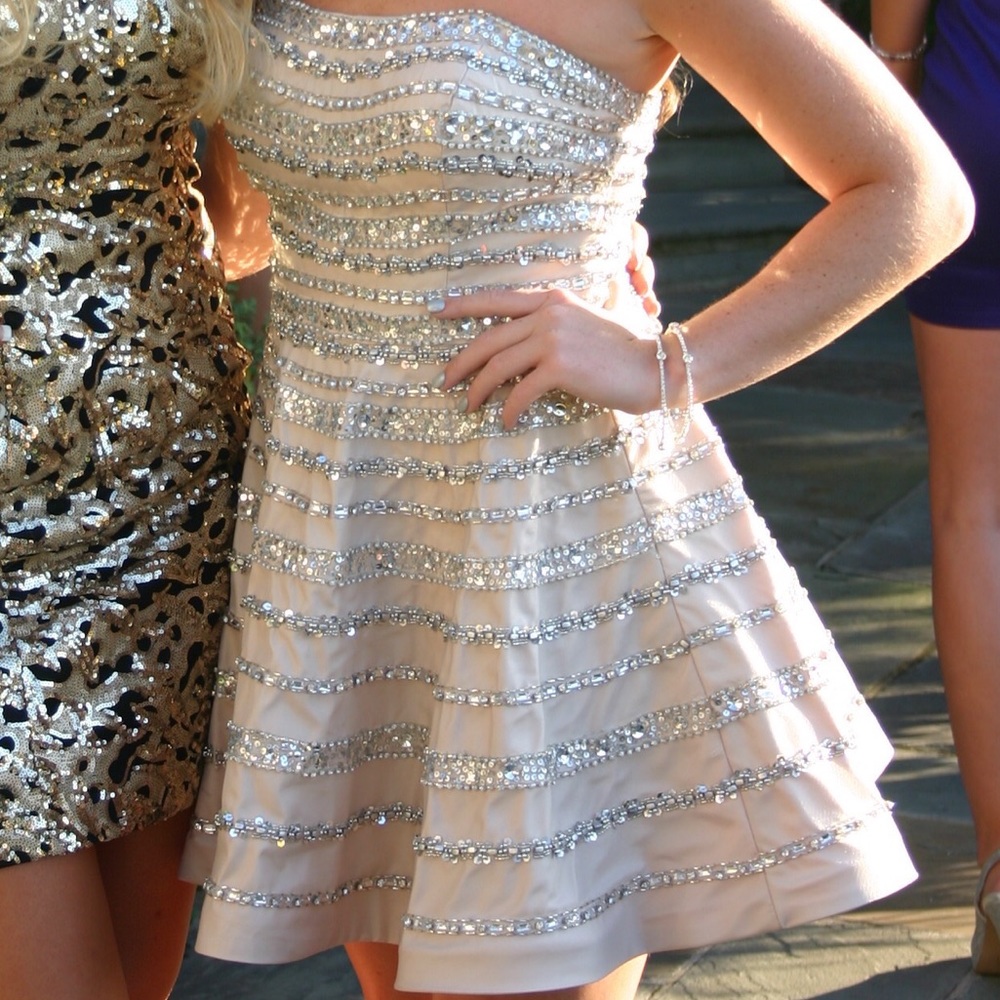 Champagne homecoming dress